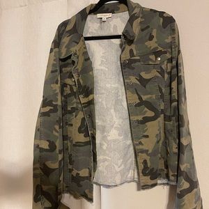 Lightweight denim camo jacket
